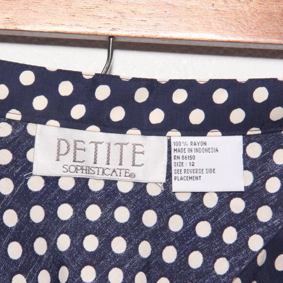 Vintage Polka Dot Skirt Petite Sophisticate Size 12P NWT - Picture 6 of 7